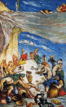  fiesta Pintura - La Fiesta El Banquete de Nabucodonosor Paul Cezanne